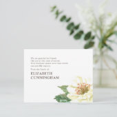 Carte De Remerciements Mémorial Moderne Aquarelle Florale Botaniques (Debout devant)