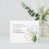 Carte De Remerciements Mémorial Moderne Aquarelle Verdure (Debout devant)