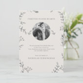 Carte De Remerciements Mémorial moderne Foliage simple Botanique (Debout devant)