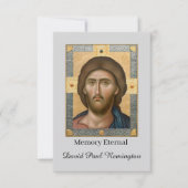 Carte De Remerciements Mémorial orthodoxe de Jésus-Christ Icon (Devant)