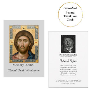 Carte De Remerciements Mémorial orthodoxe de Jésus-Christ Icon