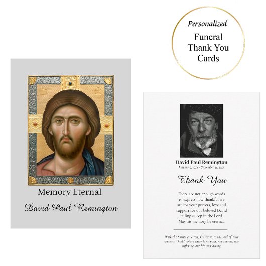 Carte De Remerciements Mémorial orthodoxe de Jésus-Christ Icon