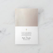 Carte De Remerciements Mémorial orthodoxe des Fleurs roses et crème (Intérieur)