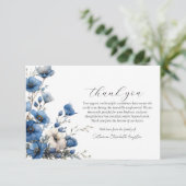 Carte De Remerciements Mémorial photo bleu et blanc Dusty (Debout devant)