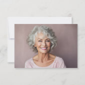 Carte De Remerciements Mémorial photo bleu et blanc Dusty (Dos)