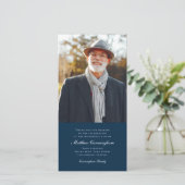 Carte De Remerciements Mémorial photo classique et simple (Debout devant)