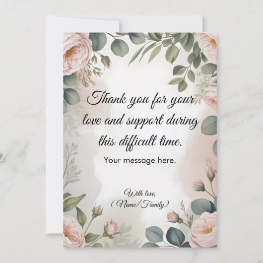 Carte De Remerciements Mémorial pour animaux de compagnie jamais aimé, ja (Dos)