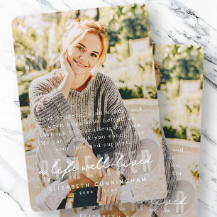 Carte De Remerciements Mémorial Se souvenir d'une photo simple et élégant