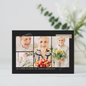 Carte De Remerciements Memorial Simple Modern 7 - Grille photo Prière (Debout devant)