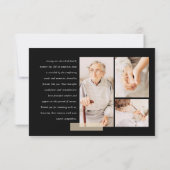 Carte De Remerciements Memorial Simple Modern 7 - Grille photo Prière (Dos)