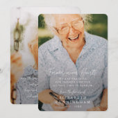 Carte De Remerciements Memorial Simple moderne pour toujours dans nos coe (Devant / Derrière)