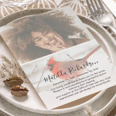 Carte De Remerciements Mémorial symbolique du cardinal rouge