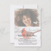 Carte De Remerciements Mémorial symbolique du cardinal rouge (Devant)