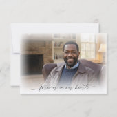 Carte De Remerciements Memorial Thank You 2 Photo In Loving Memory Script (Dos)