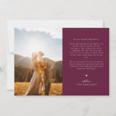 Carte De Remerciements Memories Made With Love Wedding Cranberry Photo (Dos)