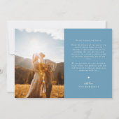 Carte De Remerciements Memories Made With Love Wedding Denim Blue Photo (Dos)
