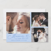 Carte De Remerciements Memories Made With Love Wedding Icy Blue Photo (Devant)