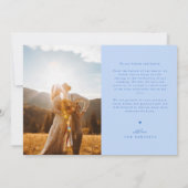 Carte De Remerciements Memories Made With Love Wedding Icy Blue Photo (Dos)