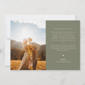 Carte De Remerciements Memories Made With Love Wedding Sage Green Photo (Dos)