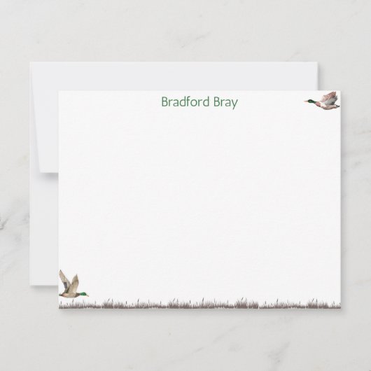 Carte De Remerciements Men's Stationary (Devant)