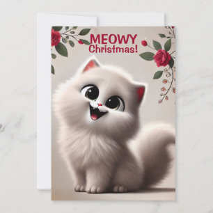 Carte De Remerciements Meowy Christmas Holiday Card