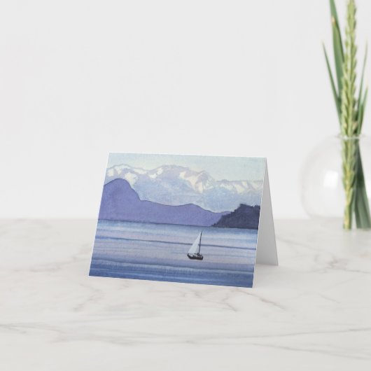 Carte De Remerciements Mer violet (Devant)