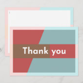 Carte De Remerciements "Merci" (Devant / Derrière)