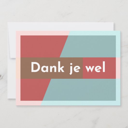 Carte De Remerciements "Merci" (Devant)