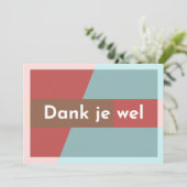 Carte De Remerciements "Merci" (Debout devant)