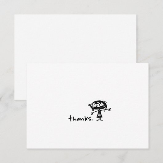 Carte De Remerciements merci. (Devant / Derrière)