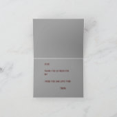 Carte De Remerciements Merci! (Intérieur)