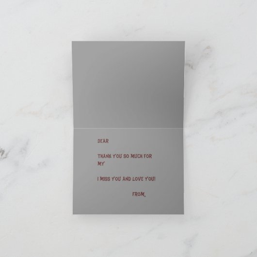 Carte De Remerciements Merci! (Intérieur)