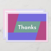 Carte De Remerciements "Merci " (Devant / Derrière)