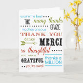 Carte de remerciements - Merci beaucoup (Fleur jaune)