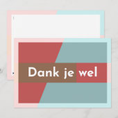 Carte De Remerciements "Merci bien" (Devant / Derrière)