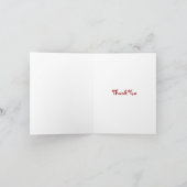 Carte De Remerciements Merci, blanc, coq (Intérieur)