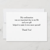 Carte De Remerciements Merci, Confirmation Personnalisation, Poussière (Dos)