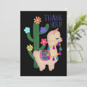 Carte De Remerciements Merci! | Cute Llama | Vous Customisez (Debout devant)