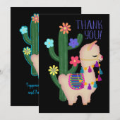 Carte De Remerciements Merci! | Cute Llama | Vous Customisez (Devant / Derrière)