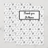 Carte De Remerciements Merci, Docteur (Devant / Derrière)