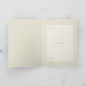 Carte De Remerciements "Merci" fleur beige blanc rose florale (Intérieur)