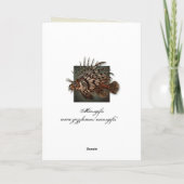 Carte De Remerciements "Merci" fleur blanche beige rose florale (Dos)