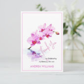 Carte De Remerciements Merci, Fleur d'orchidées Fleurs Fleurs d'Orchidées (Debout devant)