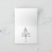 Carte De Remerciements "Merci" Jolie Fille Boho Avec Oiseau (Intérieur)