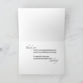 Carte De Remerciements Merci. Lecture à notre mariage, Rose, Religieux (Intérieur)