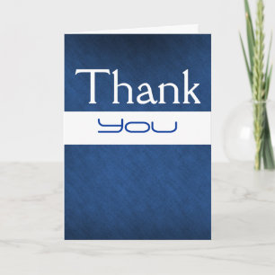 Carte De Remerciements "merci" mariage blanc bleu d'anniversaire