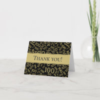 "Merci !" Motif Gold et Black Number 100