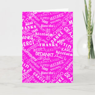 Carte De Remerciements Merci! - Multi Language - International