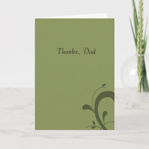 Carte De Remerciements Merci, papa Fête des pères Card
