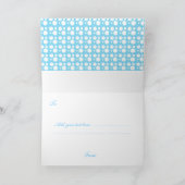 Carte De Remerciements Merci, points blancs et bleus. (Intérieur)